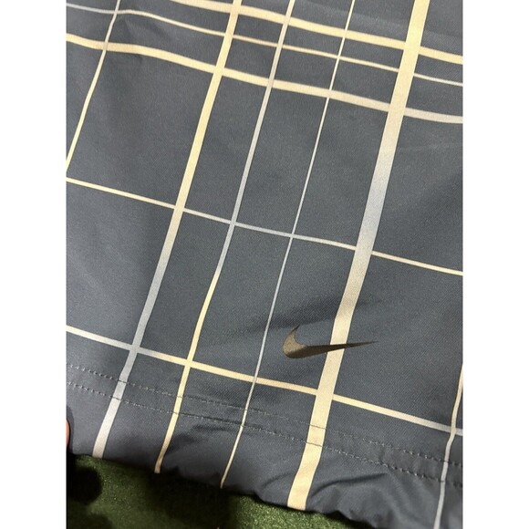 Nike Golf Pullover Windbreaker Vest Men's Lg Blue Plaid - Picture 4 of 8